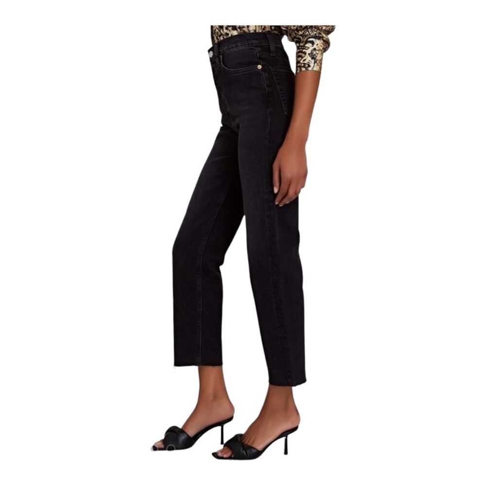 Re/Done 70s Stove Pipe Jeans in Washed Noir Size 25 WA1‎